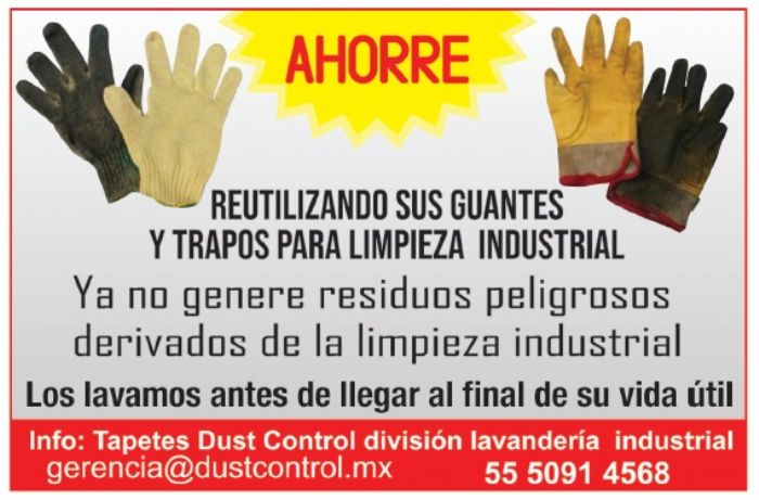 LAVADO DE GUANTES INDUSTRIALES